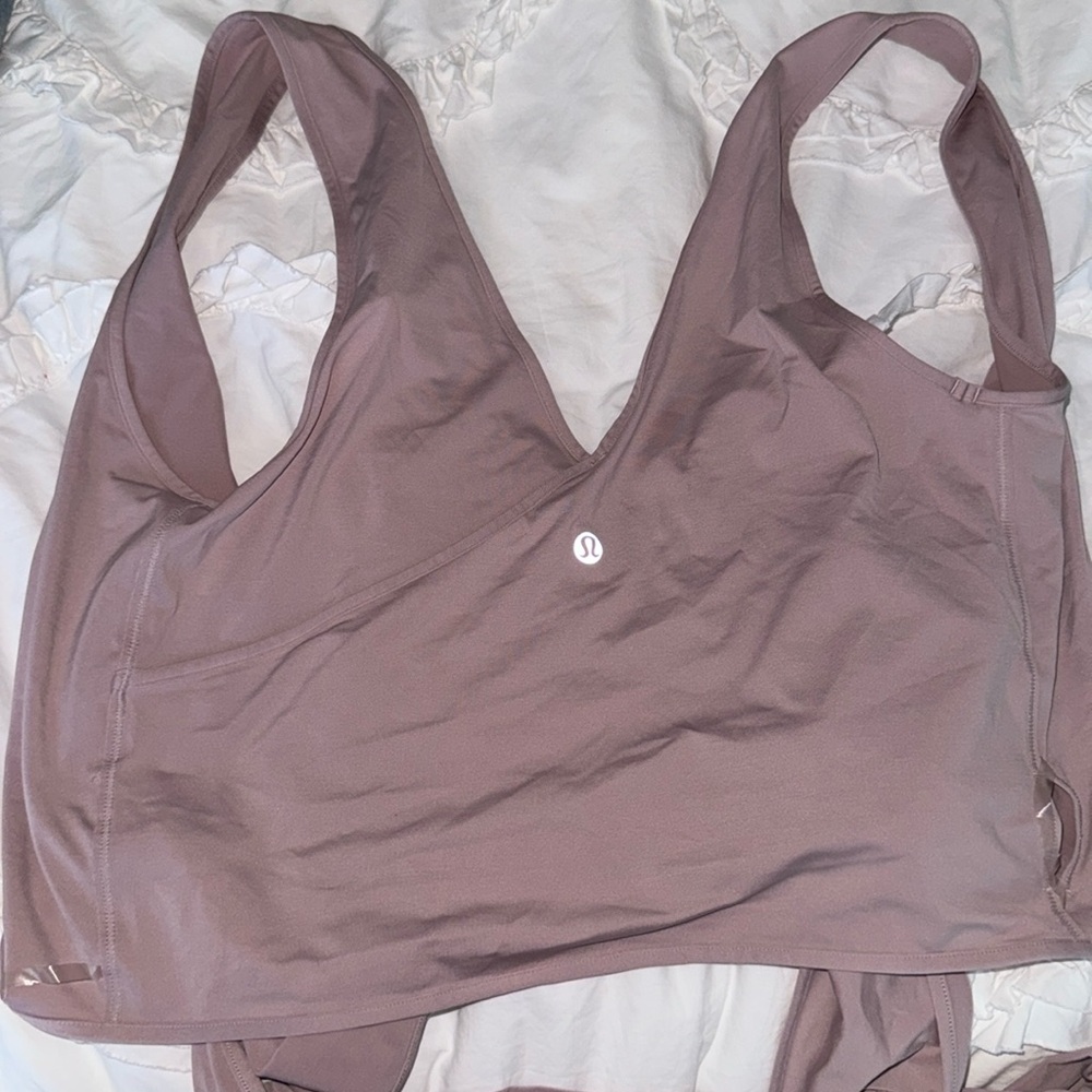 lululemon cross tie tank top blush size 4